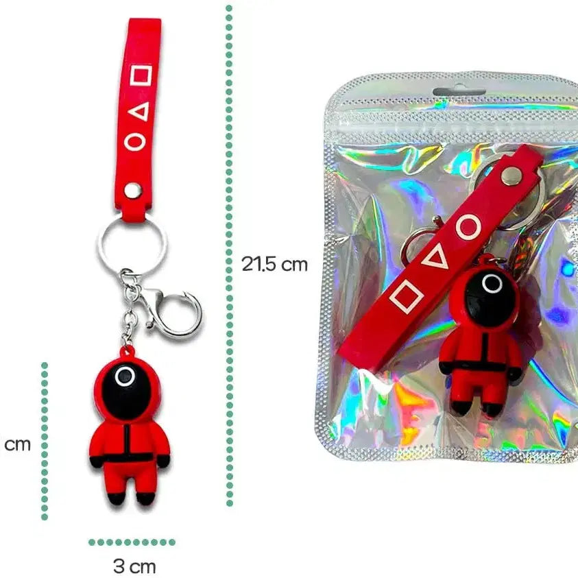 [BUNJANG] Squid Game Staff Keyring Set / (무배)오징어게임 진행요원 키링 3개 1세트 열쇠고리