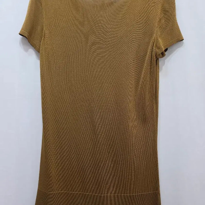 [BUNJANG] Gucci Brown Knot Detail Knit Top XL / (정품)구찌 브라운 매듭 여성 반팔 니트 티셔츠 XL