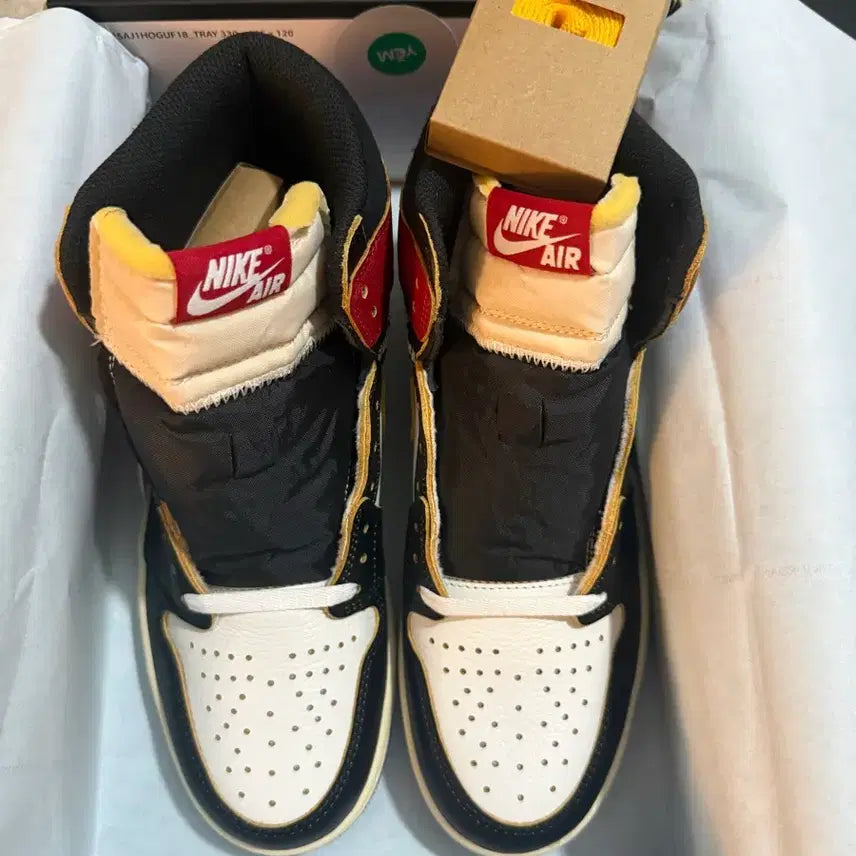 [BUNJANG] Nike Jordan 1 Fragment Union Black and Varsity Red Sneakers / [새상품] 나이키 조던1 프라그먼트 유니온 블랙 앤 바시티 레드 270