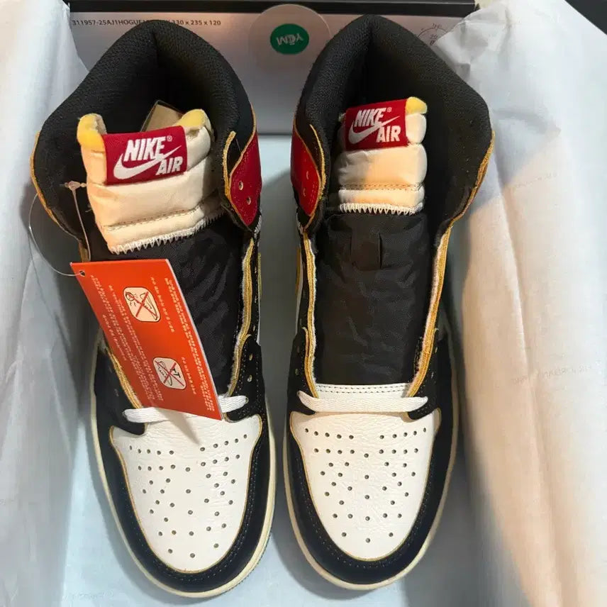[BUNJANG] Nike Jordan 1 Fragment Union Black and Varsity Red Sneakers / [새상품] 나이키 조던1 프라그먼트 유니온 블랙 앤 바시티 레드 270