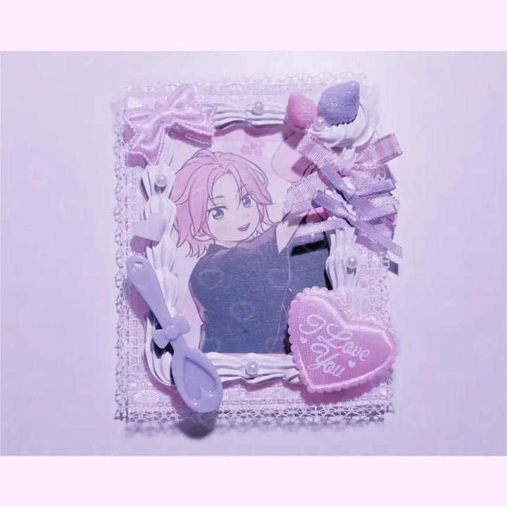 [SOLD OUT] 할인 중)포카홀더 탑꾸 탑로더 데코덴 휘핑 양산형 레이스 레진 핸드메이드