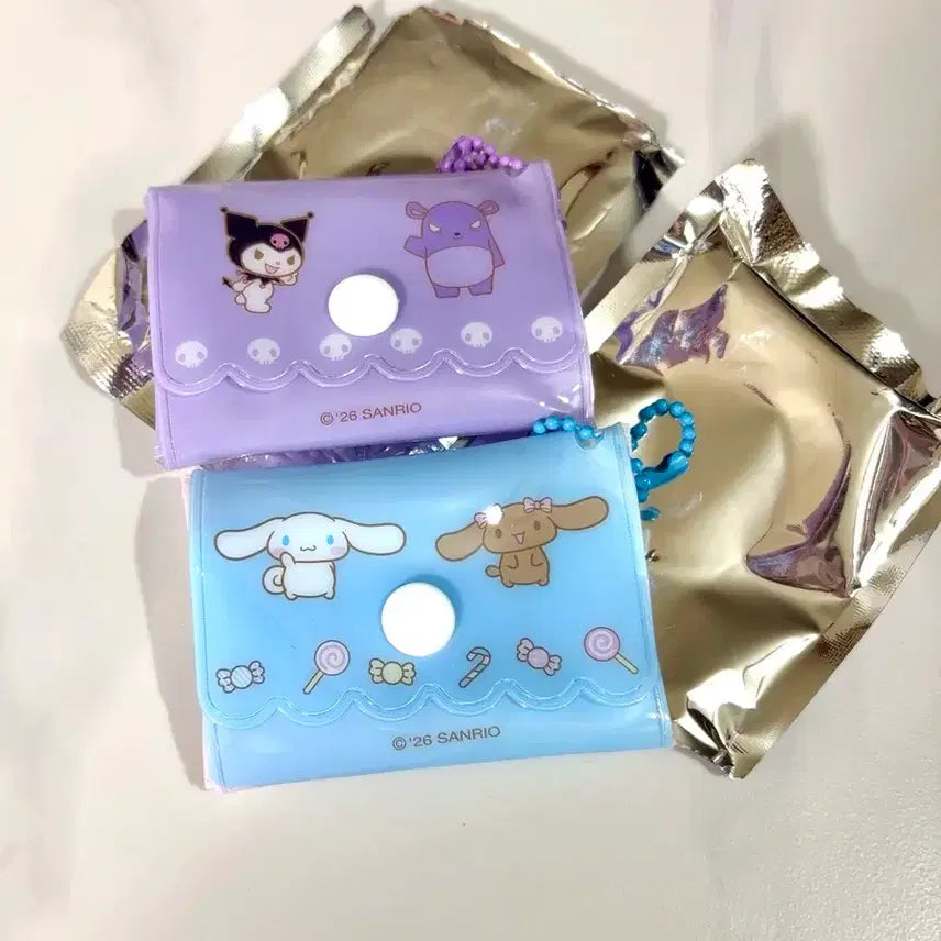 [SOLD OUT] 산리오 캔디봉봉 스티커 파우치 키링 쿠로미,시나모롤(판매/교환)