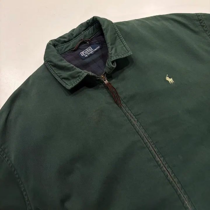 [BUNJANG] Polo Ralph Lauren Baracuta Blouson Green Jacket / 폴로 랄프로렌 바라쿠타 블루종 그린 점퍼 집업 자켓 D722