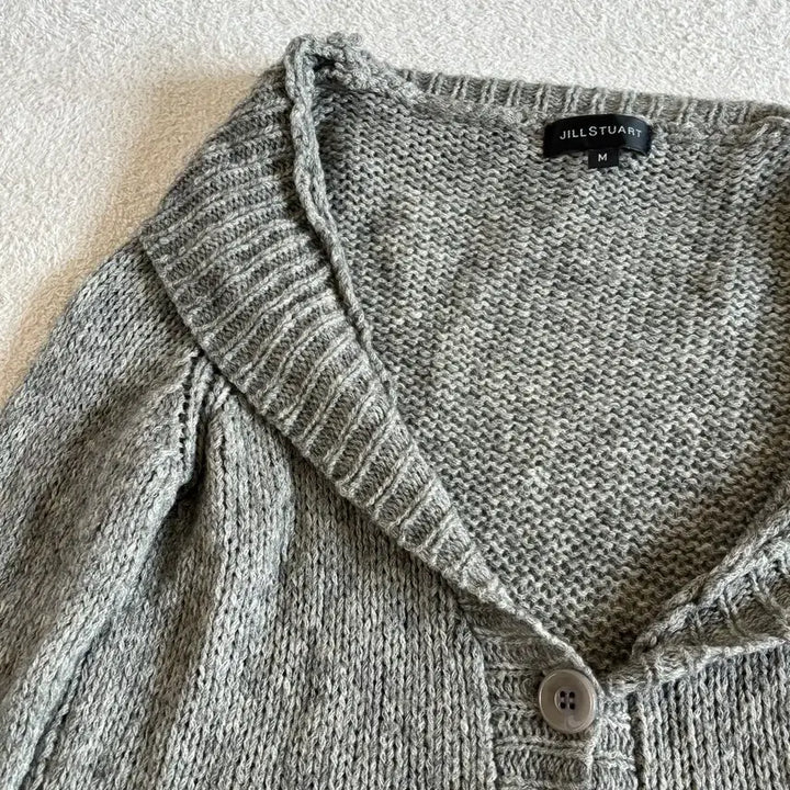 [BUNJANG] Jill Stuart Vintage Gray Long Knit Cardigan / 일본빈티지 질스튜어트 그레이 롱 니트 가디건