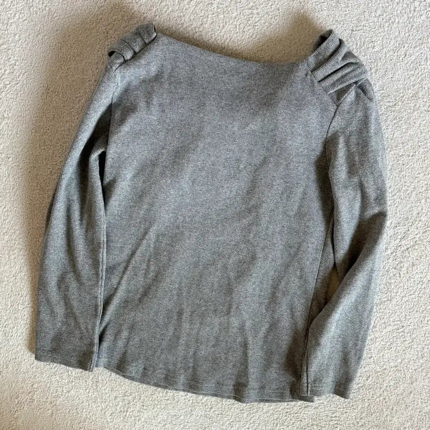 [BUNJANG] Dear Plants Gray Ribbed Cubic Point Top / 일본빈티지 dear plants 그레이 골지 큐빅 포인트 탑