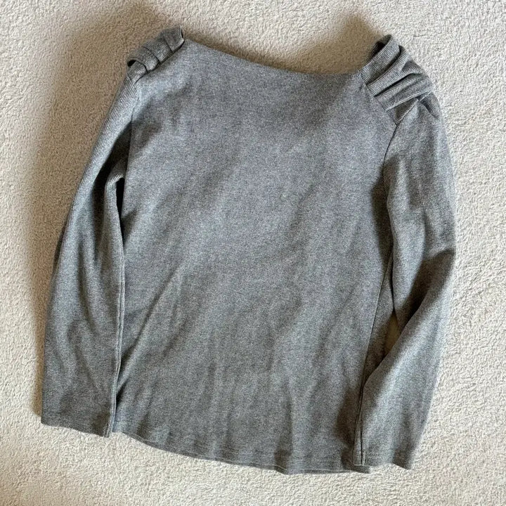[BUNJANG] Dear Plants Gray Ribbed Cubic Point Top / 일본빈티지 dear plants 그레이 골지 큐빅 포인트 탑
