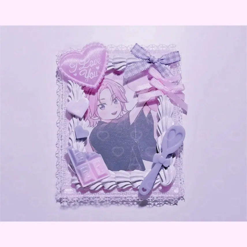 [SOLD OUT] 할인 중)포카홀더 탑꾸 탑로더 데코덴 휘핑 양산형 레이스 레진 핸드메이드