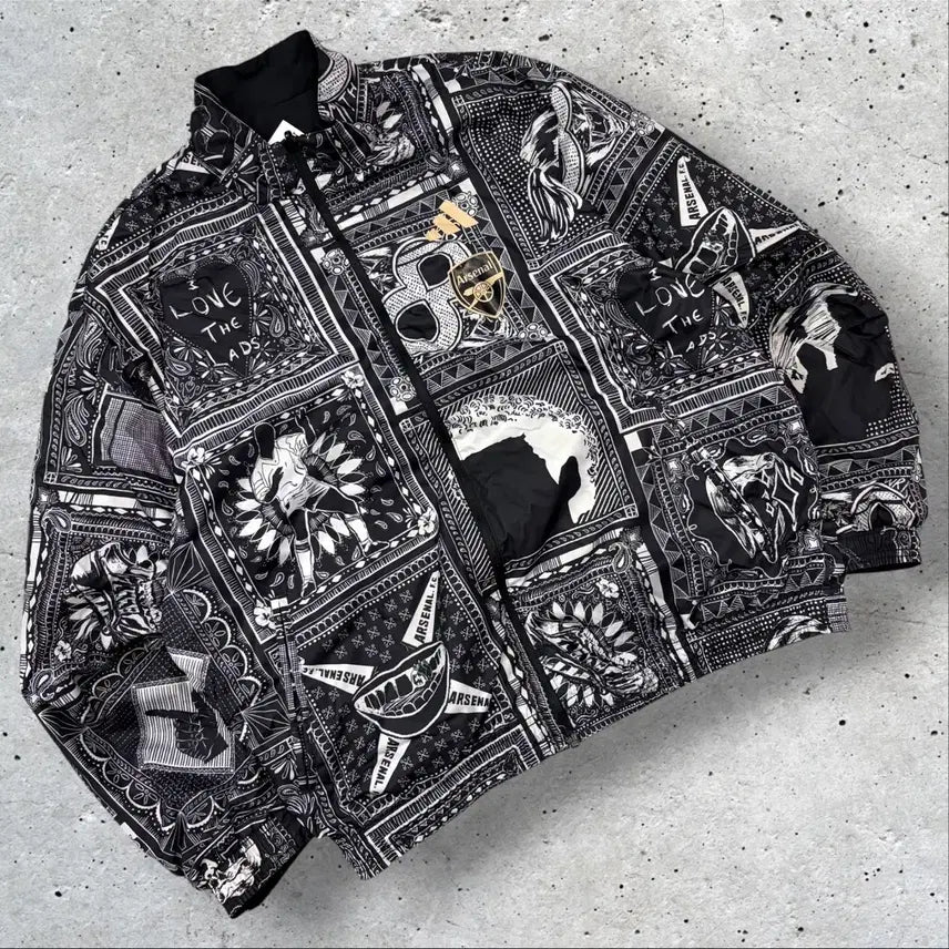 [SOLD OUT] [XL] 아디다스 이안 앤섬 리버시블 아스날 블랙 트랙 자켓 D723