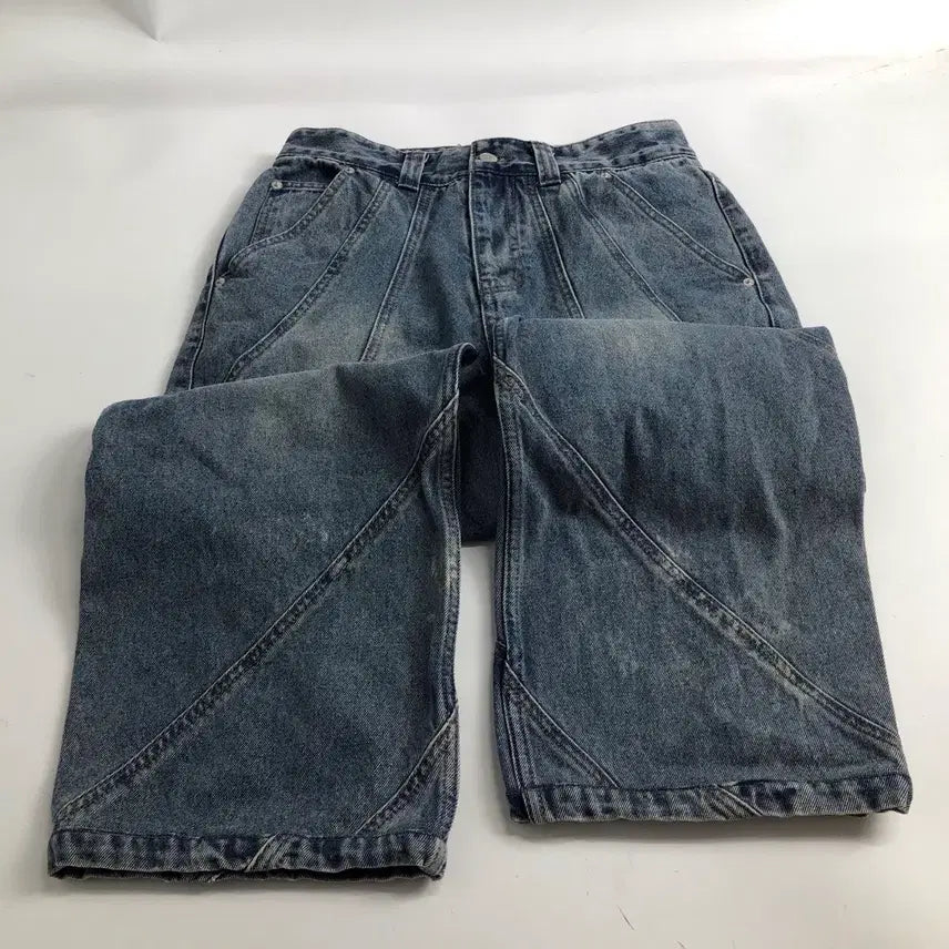 [SOLD OUT] 빈티지 워싱 데님 와이드 팬츠