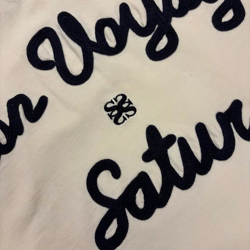 [BUNJANG] Satur Bon Voyage Short-Sleeve T-Shirt Ivory / [S] 세터 Satur Bon Voyage 반팔 티셔츠 아이보리 D724
