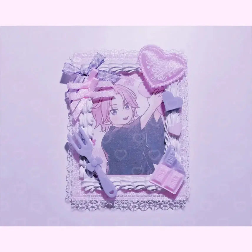 [SOLD OUT] 할인 중)포카홀더 탑꾸 탑로더 데코덴 휘핑 양산형 레이스 레진 핸드메이드