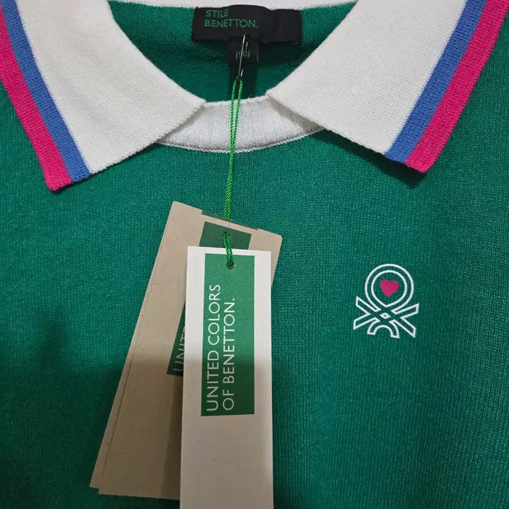 [SOLD OUT] 새상품)베네통 그린 반팔 니트