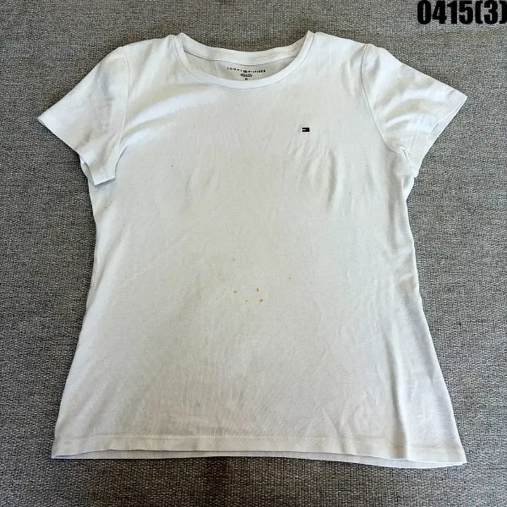 [BUNJANG] Tommy Hilfiger White Short Sleeve T-shirt / M 타미힐피거 흰색 반팔티 0415(3)