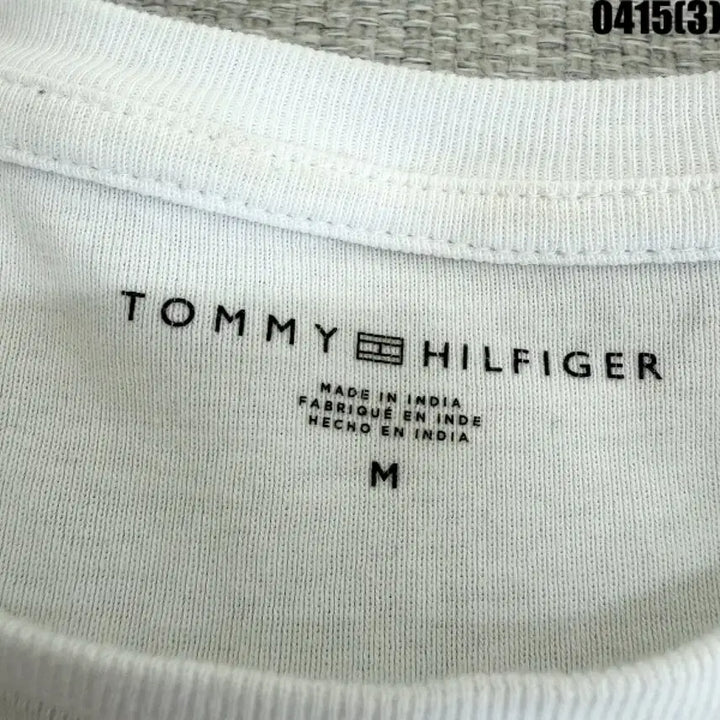 [BUNJANG] Tommy Hilfiger White Short Sleeve T-shirt / M 타미힐피거 흰색 반팔티 0415(3)