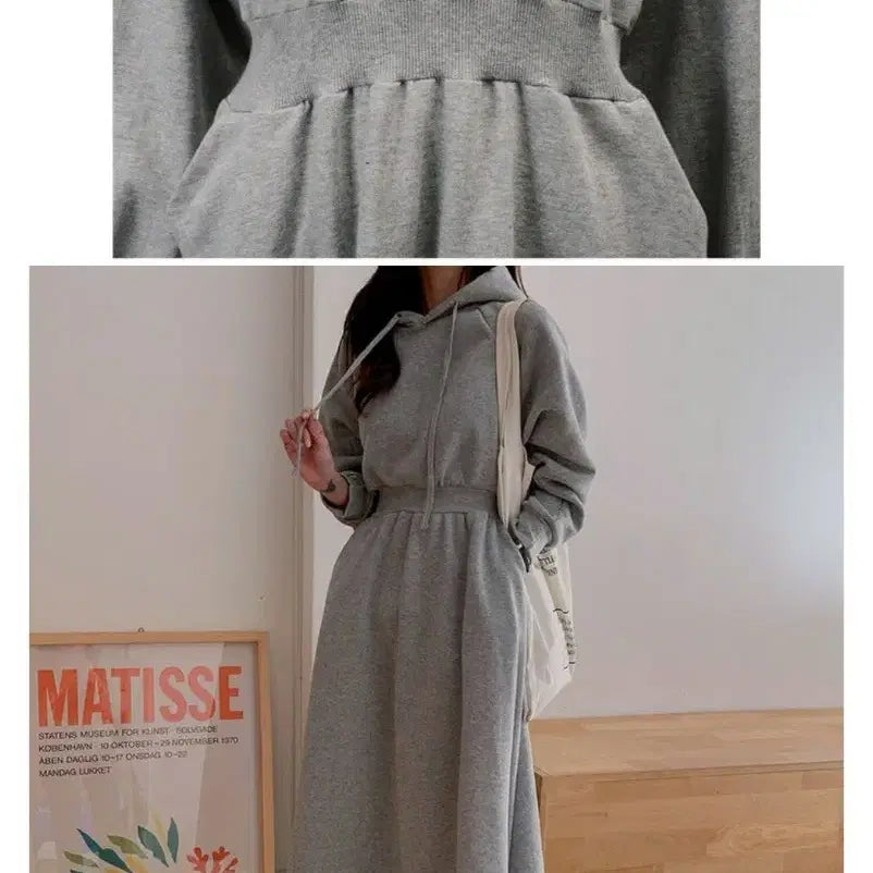 [SOLD OUT] 후드원피스 그레이 새상품