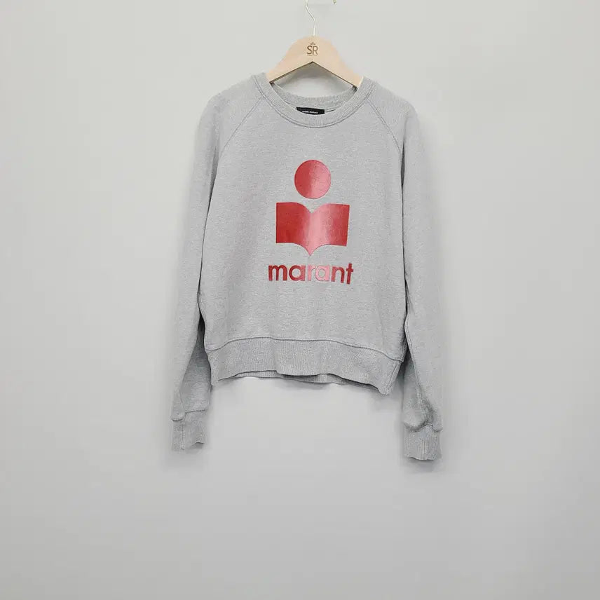 [BUNJANG] Isabel Marant Etoile Moby Logo Sweatshirt Gray S / 정품 이자벨마랑 에뚜왈 모비 로고 맨투맨 그레이 S (실측포함)