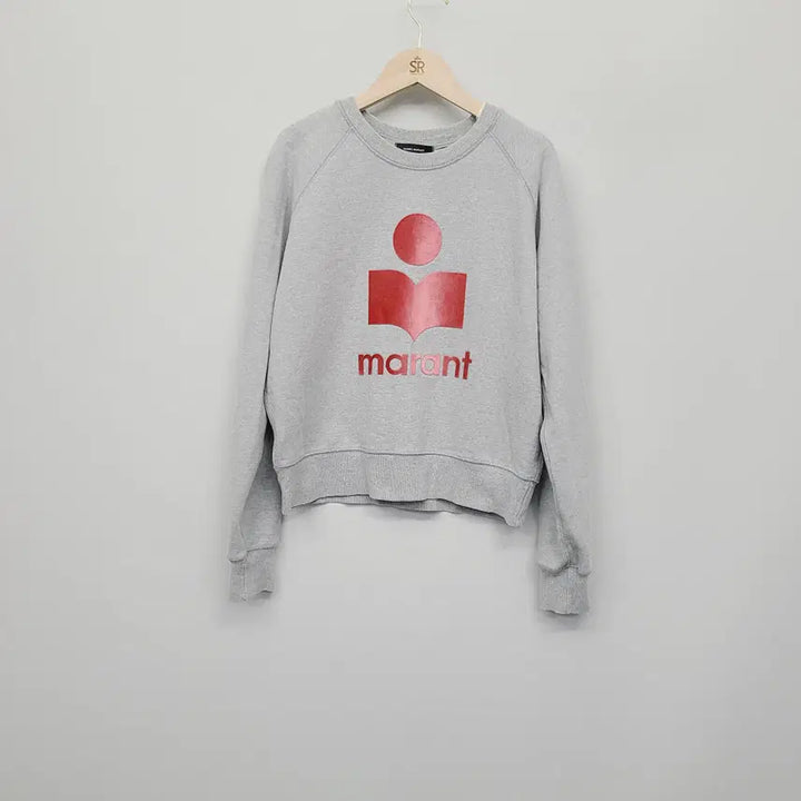 [BUNJANG] Isabel Marant Etoile Moby Logo Sweatshirt Gray S / 정품 이자벨마랑 에뚜왈 모비 로고 맨투맨 그레이 S (실측포함)
