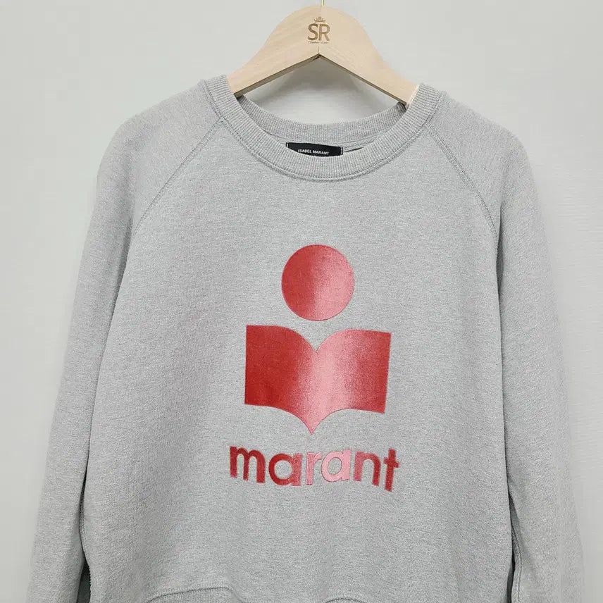 [BUNJANG] Isabel Marant Etoile Moby Logo Sweatshirt Gray S / 정품 이자벨마랑 에뚜왈 모비 로고 맨투맨 그레이 S (실측포함)