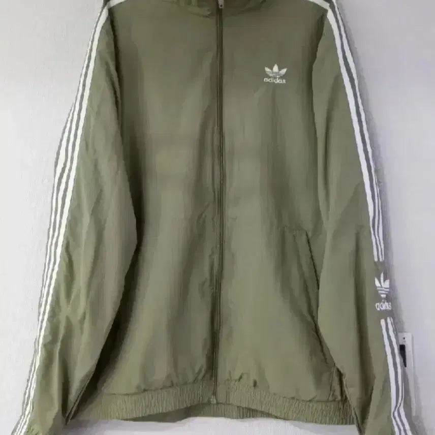 [BUNJANG] Adidas Lock Up Khaki Track Top Jersey Zip-up / 아디다스 락업탑 카키 트랙탑 저지 져지집업 110/XXL