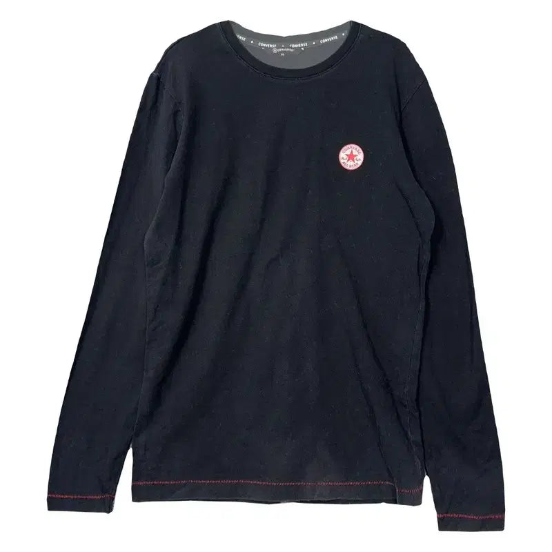 [BUNJANG] Converse Vintage Long Sleeve T-shirt / 컨버스 블랙 빈티지 긴팔티 95