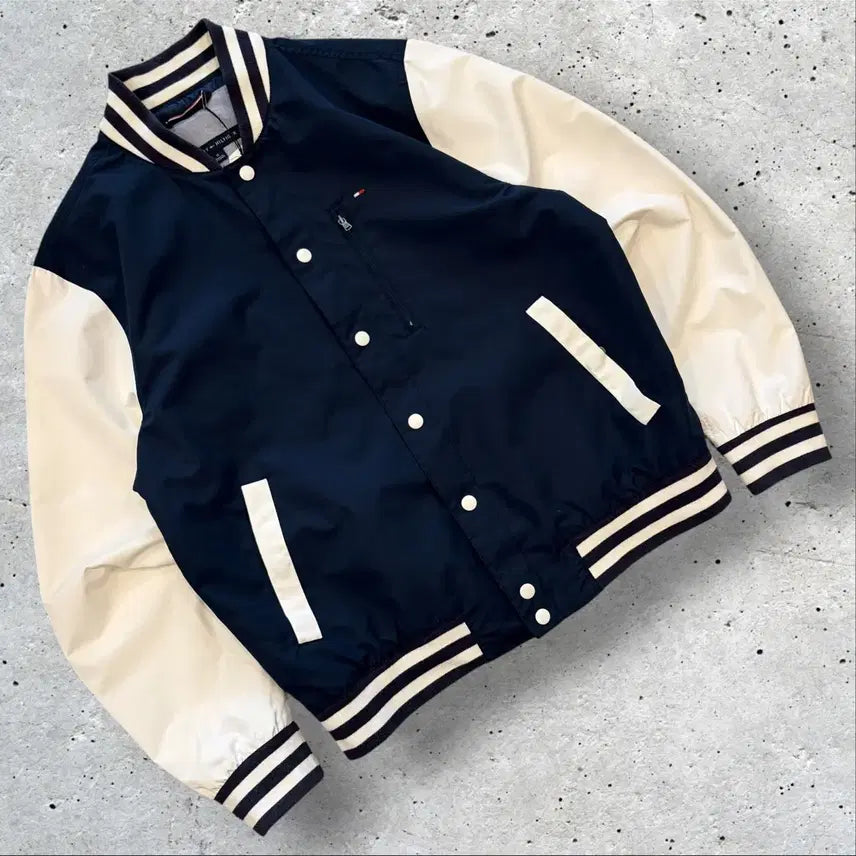 [BUNJANG] Tommy Hilfiger Stadium Jacket - Navy/Ivory - Men&