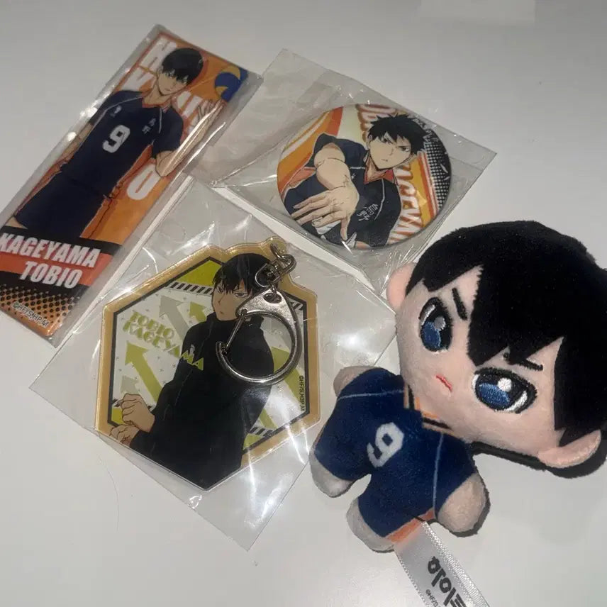 [BUNJANG] Haikyuu Kageyama Tobio Bundle Set / 하이큐 카게야마 토비오 키링 뱃지 인형 일괄