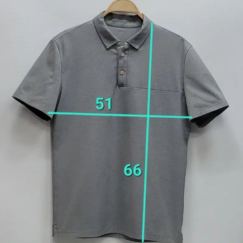 [SOLD OUT] TIME 한섬 타임 옴므 카라 반팔 티셔츠 / 남 95 그레이