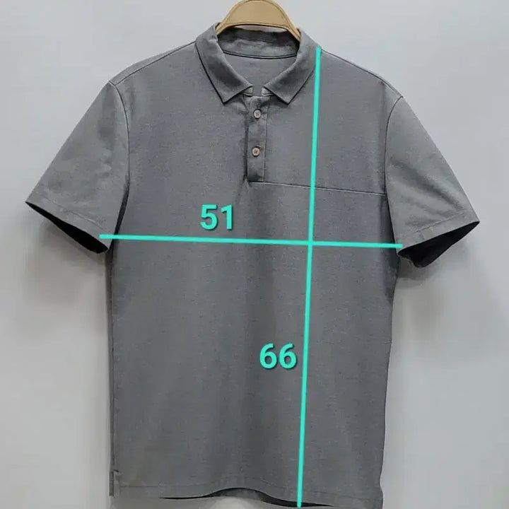 [SOLD OUT] TIME 한섬 타임 옴므 카라 반팔 티셔츠 / 남 95 그레이