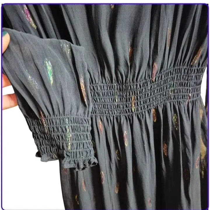 [BUNJANG] Shalala Black Long Sleeve Embroidered Dress / 샬랄라  이쁜 원피스