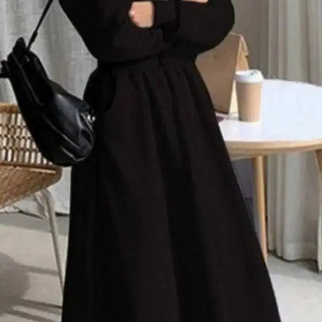 [BUNJANG] Hooded Dress - Black - New / 후드원피스 블랙 새상품