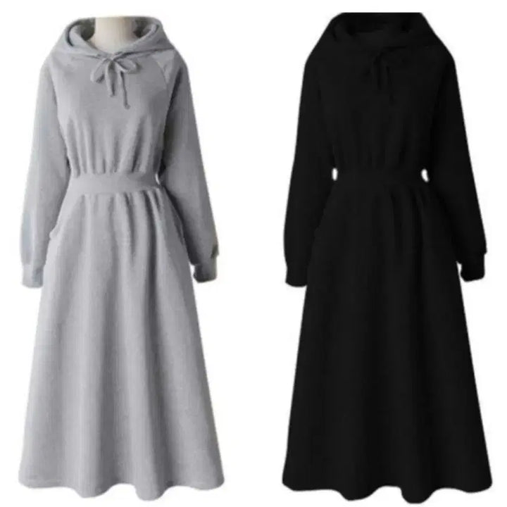 [BUNJANG] Hooded Dress - Black - New / 후드원피스 블랙 새상품