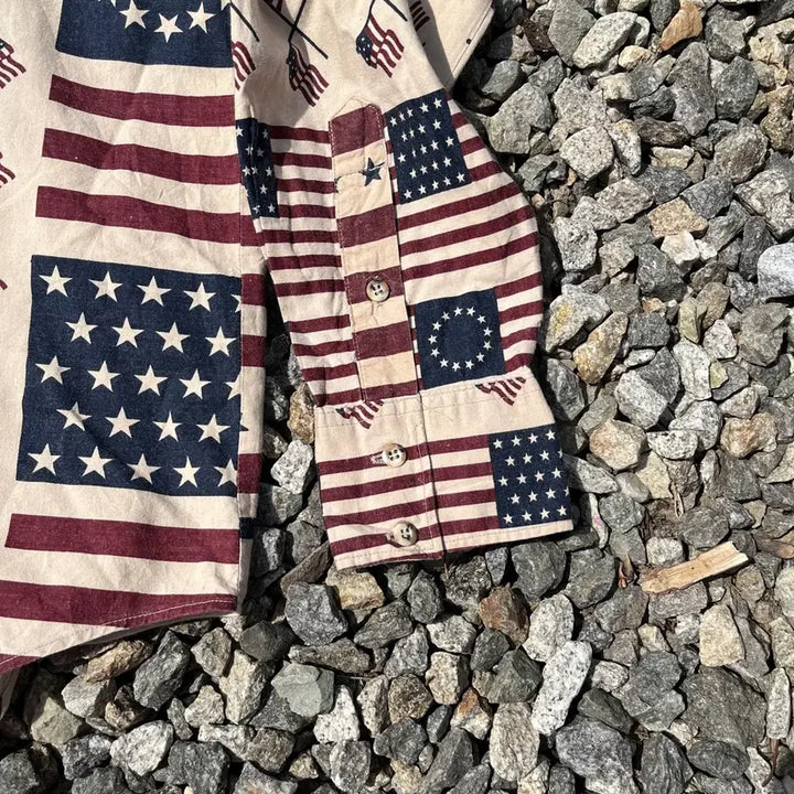 [BUNJANG] Roughrider Vintage American Flag Shirt / Roughrider 빈티지 성조기 셔츠 (실측확인)