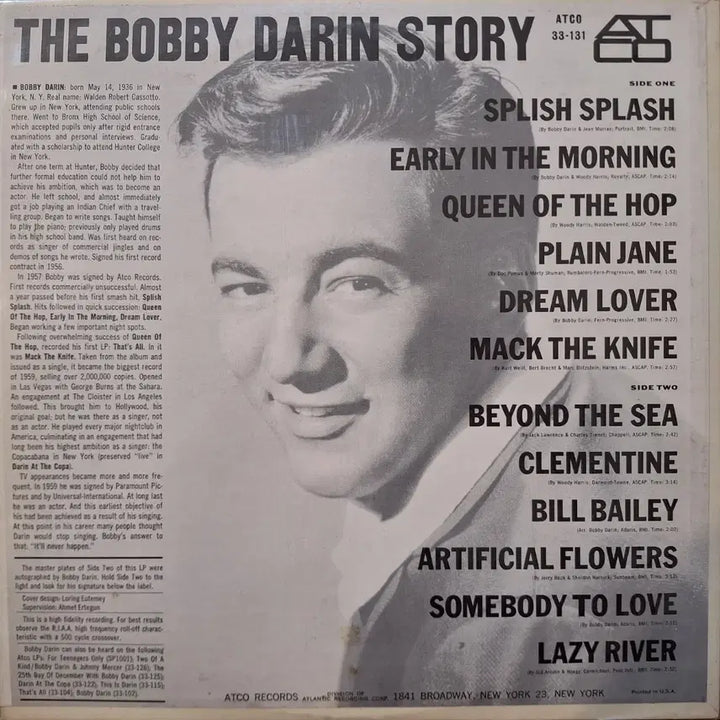 [BUNJANG] Bobby Darin The Bobby Darin Story LP / 미국반/The Bobby Darin Story LP