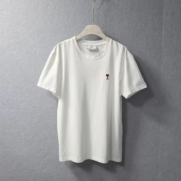 [BUNJANG] AMI Heart Logo White T-shirt / 아미AMI하트로고 반팔 티셔츠