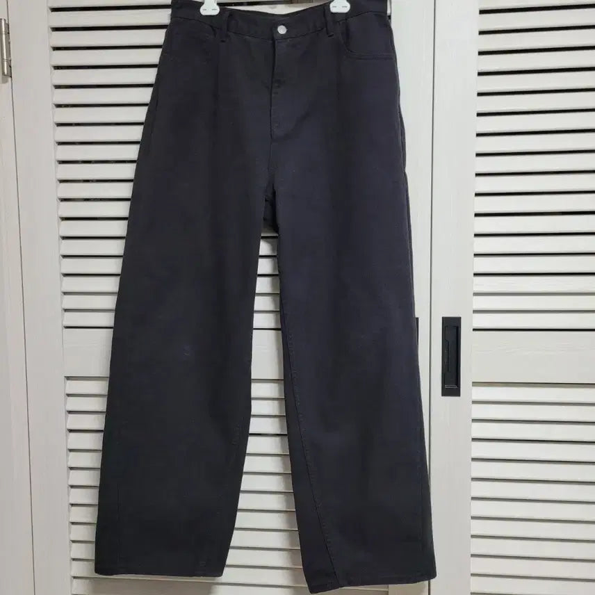 [BUNJANG] Branded Wide Curve Cotton Pants / [32] 브랜디드 와이드 커브드 코튼 팬츠