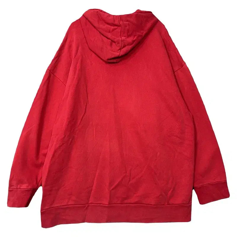 [BUNJANG] Adidas Printed Red Hoodie L / 아디다스 프린팅 레드 후드티 L
