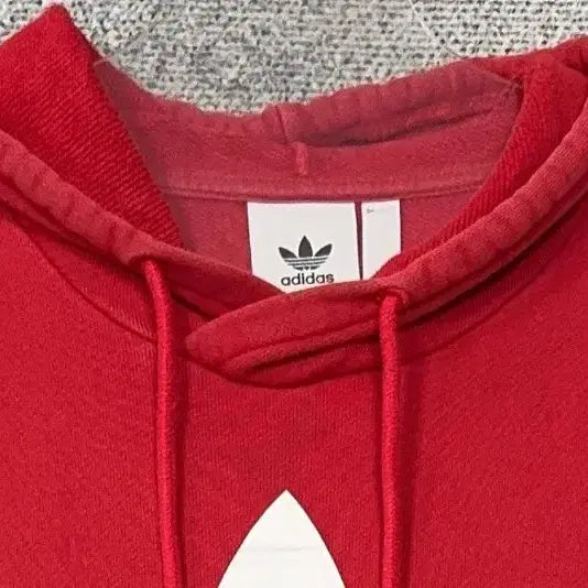 [BUNJANG] Adidas Printed Red Hoodie L / 아디다스 프린팅 레드 후드티 L