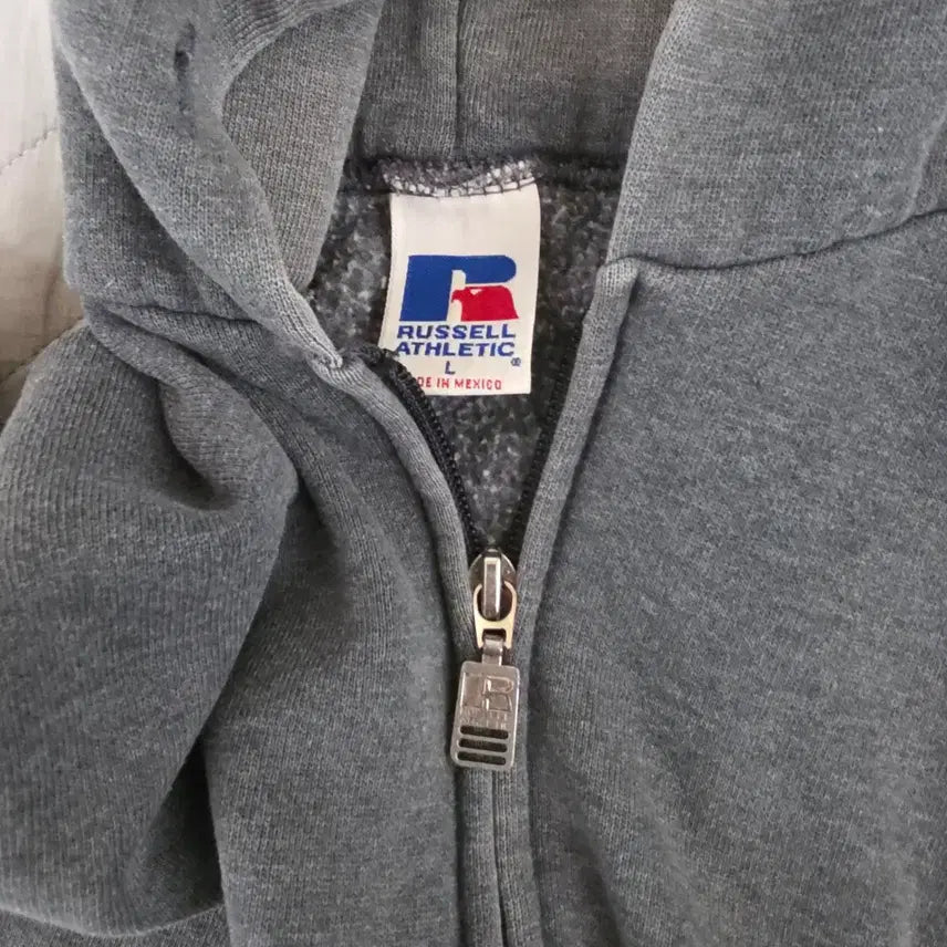 [BUNJANG] Russell Athletic Vintage Hoodie Dark Gray / [L] 90s 빈티지 러셀 애슬레틱 후드집업 다크그레이 VER. 쿨페이드