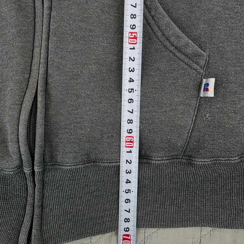 [BUNJANG] Russell Athletic Vintage Hoodie Dark Gray / [L] 90s 빈티지 러셀 애슬레틱 후드집업 다크그레이 VER. 쿨페이드