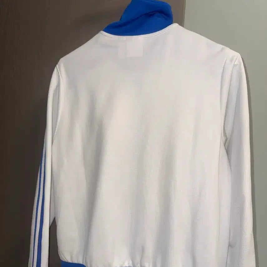 [BUNJANG] Adidas White Blue Track Top Jersey / 아디다스 흰파 져지 트랙탑
