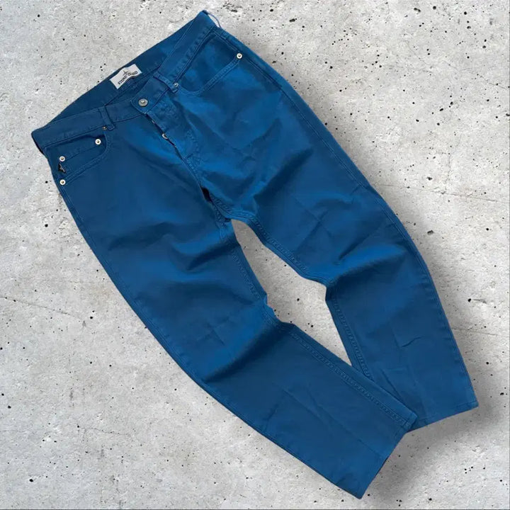 [BUNJANG] Stone Island Coral Blue Slim Fit Denim Pants / [30x34] 스톤아일랜드 코랄 블루 슬림핏 데님 팬츠 D730