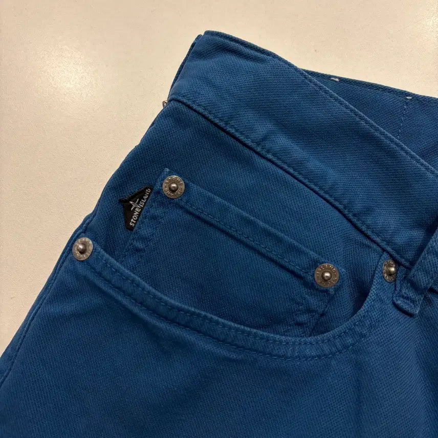 [BUNJANG] Stone Island Coral Blue Slim Fit Denim Pants / [30x34] 스톤아일랜드 코랄 블루 슬림핏 데님 팬츠 D730
