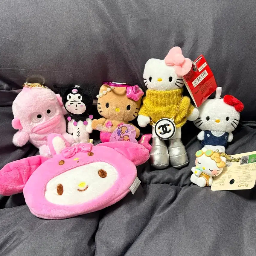 [BUNJANG] Sanrio Hello Kitty Kuromi Hangyodon My Melody Doll Keyring / 산리오 헬로키티 쿠로미 한교동 마이멜로디 인형 키링