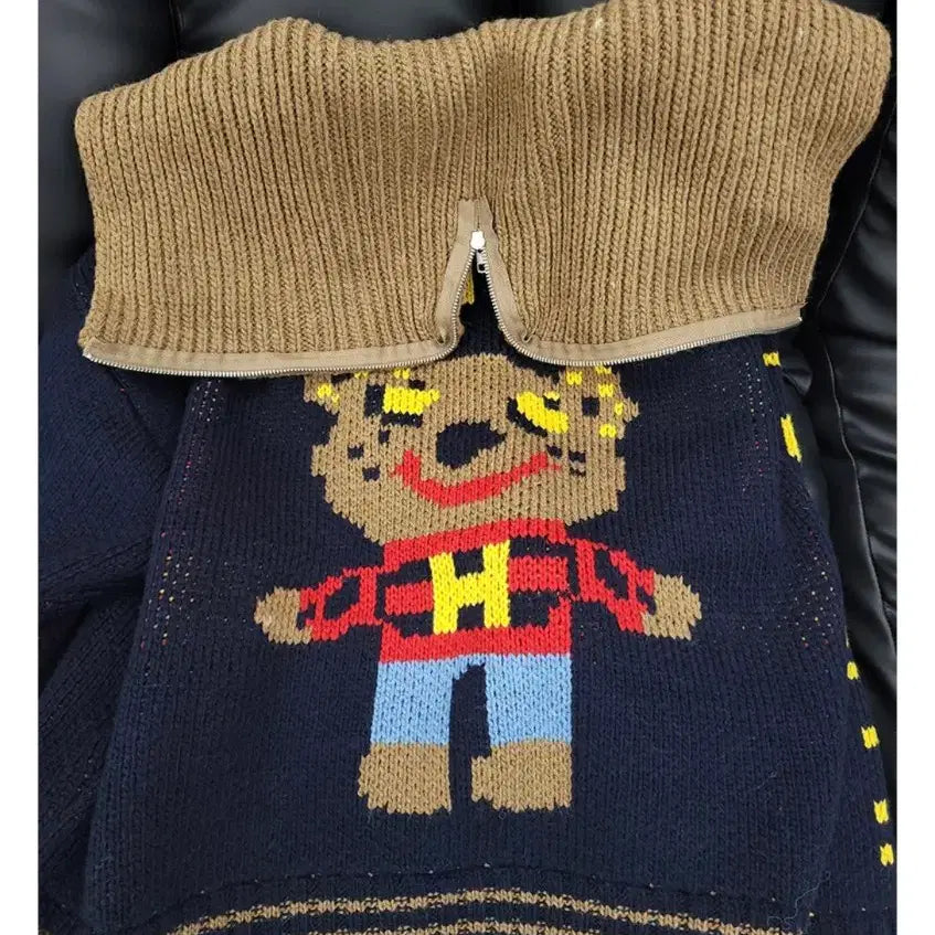 [SOLD OUT] 자가드울니트후드집업빈티지니트