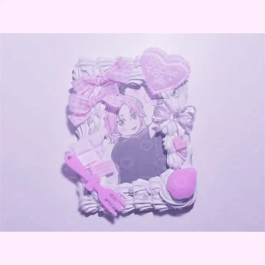 [SOLD OUT] 할인 중)포카홀더 탑꾸 탑로더 데코덴 휘핑 양산형 레이스 레진 핸드메이드