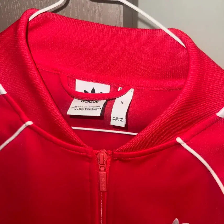 [BUNJANG] Adidas Red Three-Stripe Track Top / 아디다스 빨간색 삼선 트랙탑