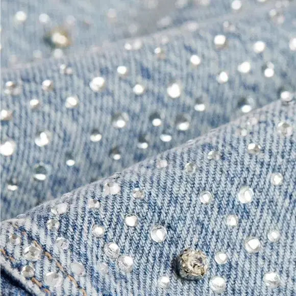 [BUNJANG] AllSaints Wendel Crystal Denim Skirt / 올세인츠 웬델 -크리스탈 데님스커트