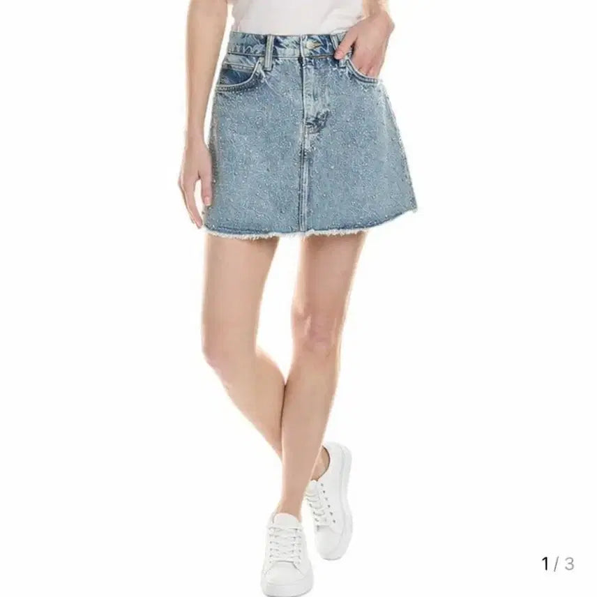 [BUNJANG] AllSaints Wendel Crystal Denim Skirt / 올세인츠 웬델 -크리스탈 데님스커트