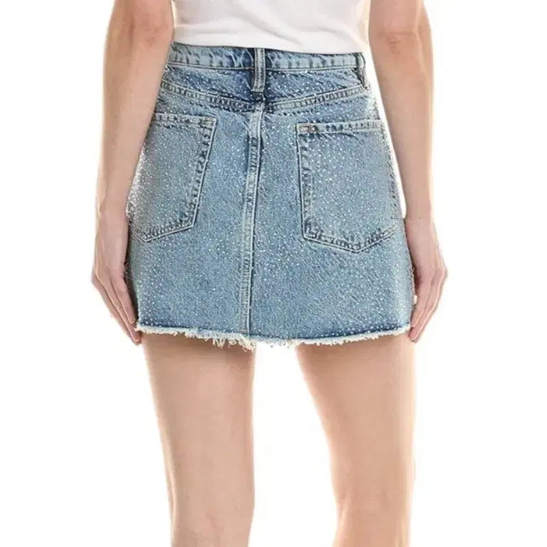 [BUNJANG] AllSaints Wendel Crystal Denim Skirt / 올세인츠 웬델 -크리스탈 데님스커트