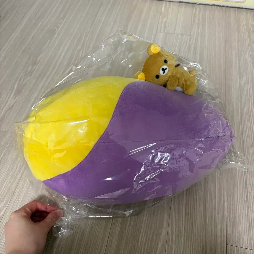 [BUNJANG] San-X Rilakkuma Sweet Potato Plush Cushion / 산엑스 리락쿠마 고구마 인형 쿠션